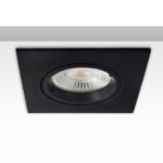 ISOLED 115696 Einbaurahmen eckig, Loch 68mm, schwarz, für GU10/MR16 Spots