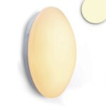 ISOLED 115755 LED Decken/Wandleuchte weiß, rund, 24W, DN380, IP54, warmweiß