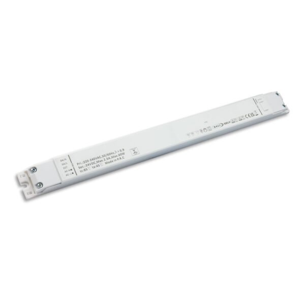 ISOLED 116207 LED CCT PWM-Trafo 24V/DC, 0-60W, 2 Kanal, ultraslim, Push/DALI-2 DT8 dimmbar, SELV