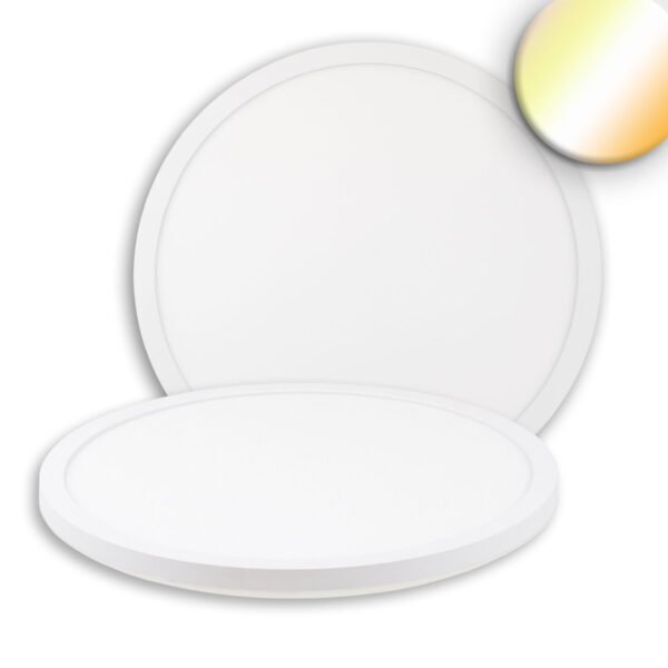 ISOLED 116714 LED Deckenleuchte Slim400 PRO, 25W, weiß, rund, IP44, DN400, 3000|4000|5000K, Up&Down