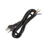 ISOLED 117061 Anschlussleitung 1,5m mit Stecker Typ J - Schweiz, H05VV-F3G0,75mm²,  schwarz, offene Enden