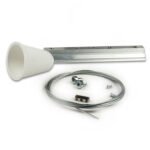 ISOLED 117616 Seilabhängung (1 Stk) für 3-Phasen Stromschiene Classic mit Montageplatte, Baldachin + Stahlseil 2m