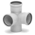 REHAU 15572911001 RAUSILENTO Eckdoppelabzweig DN 90 / 90 / 90 / 87 Grad, max flow  Verpackungseinheit:1ST