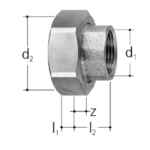 FISCHER GEORG 350253601 JRG Rohrgussverschraubung 8331 6/4"x2 1/4", für Mischer  Verpackungseinheit:1ST
