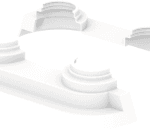 UPONOR 1011373 Uponor Smart Radi Stufen-Doppelrosette 14-20 white double  Verpackungseinheit:1ST