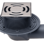 HUTTERER & LECHNER HL5100T HL5100T - Balkon- und Terrassenablauf DN75 waagrecht mit frostsicherer Geruchsklappe, 145x145mm / 138x138mm 5100T Verpackungseinheit:1ST