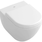 VILLEROY&BOCH 66031001 Villeroy & Boch Flachspül-WC Subway 660310, 370 x 560 x 365 mm, Oval, wandhängend, Abgang waagerecht, Weiß Alpin 660310 Verpackungseinheit:1ST