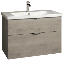 1963023d-fd49-4a2f-a5a0-91e7afe31331 ALVA AQBMIDWTUSK2W ALVA Idea Unterschrank m. Keramik WT, 2 Auszüge, 93x64,5x49cm, Weiß Glanz Verpackungseinheit:1ST – Bild 1