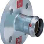 VIEGA 642 402 Viega Prestabo-Flanschübergang mit SC-Contur Stahl unlegiert, verzinkt, Modell 1159.1 DN: 50 d: 54 Anzahl Bohrungen: 4 Lochkreis-Ø: 110 1159,1 Verpackungseinheit:1ST