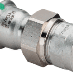 VIEGA 437 510 Viega Sanpress Inox-Übergangsverschraubung mit SC-Contur Stahl nichtrostend, Modell 2362 VdS-Zulassung d: 22 Rp: 1 2362 Verpackungseinheit:1ST