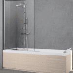 ALVA AQDUVA8RC ALVA Varia Wannenwand 2-teilig rechts, 150x120cm, ESG Clean, Silber  Verpackungseinheit:1ST