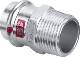 1e8b81f3-ea14-4284-9524-af305e80392f VIEGA 559 021 Viega Prestabo-Übergangsstück mit SC-Contur Stahl unlegiert, verzinkt, Modell 1111 d: 18 R: ¾ 1111 Verpackungseinheit:1ST – Bild 1