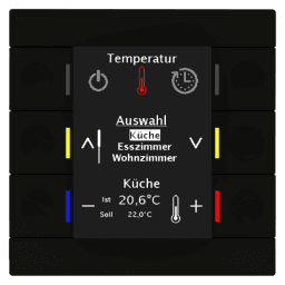1f858161-e703-44ec-99bf-7ebaa2b2be47 MDT BE-BZS8606.01 KNX Bedienzentrale Smart 86 mit Farbdisp lay, Kunststoff, Schwarz matt Verpackungseinheit:1ST – Bild 1