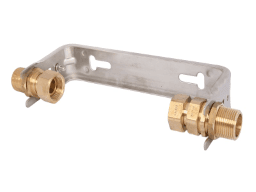 21e752ea-9d5f-43eb-b7fe-213a25739f1f ALVA ACWZBL6/4 ALVA Wasserzähler-Einbaubügel, waagerecht, mit Verschraubung, starr, mit Dauerdurchfluss Q3=16,0m^3/h, 1 1/2" x 1 1/2", aus Edelstahl 0022504000001 Verpackungseinheit:1ST – Bild 1