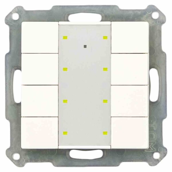 MDT BE-TA55P8.01 Taster 8-fach Plus, 55mm, UP,LED, reinweiß matt