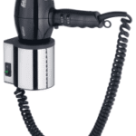 KEUCO 14995010037 KEUCO Plan Haartrockner mit Wandhalterung verchromt/schwarzgrau  Verpackungseinheit:1ST