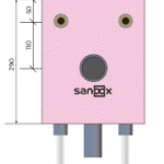 SANOOX M04.1080.14.16.3 Spültisch kurz, Rohrführung unten lang Radopress DA16 Polokal DN50 Mauerwerk  Verpackungseinheit:1ST