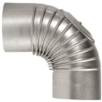 ALVA ALVKPT130.90 ALVA Abgasknie mit Putztür 0,6 mm Ø 130 mm, 90°, mit Putztür  Verpackungseinheit:1ST