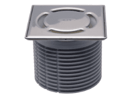 24046cd4-522b-4d95-b38a-a471870b9395 HUTTERER & LECHNER HL3000 HL3000 - Aufsatz d 110mm, Edelstahlrahmen 121x121mm Klick-Klack / Edelstahlrost 115x115mm, Baustützrahmen 3000 Verpackungseinheit:1ST – Bild 1