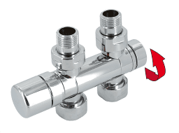 262aff53-e9f8-47a1-bd7b-bc6ce9f5e33d ZEHNDER 839178 ZE Anschluss-Armatur Set U M30x1,5, Eck- oder Durchgangsform, chrom Verpackungseinheit:1ST – Bild 1