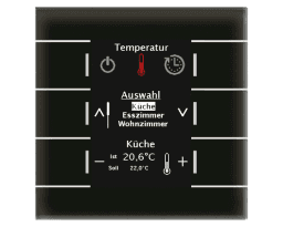 2787622a-e69f-462a-a77f-ae6a4361cccf MDT BE-GBZS.01S KNX Glas Bedienzentrale Smart mit Farbdisplay,schwarz Verpackungseinheit:1ST – Bild 1