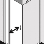 ALVA AQDUJUPTFS100R ALVA Juna Pendeltür m. Festf. re. f. SW, 98,5-101/200cm,Silber HGL,ESG Cl.  Verpackungseinheit:1ST