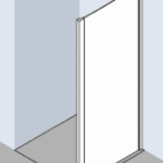 ALVA AQDUJUSWSP90 ALVA Juna Seitenwand 87-92/200cm, Silber HGL, ESG Clean  Verpackungseinheit:1ST