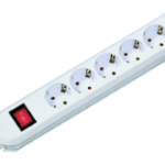 BACHMANN 381.250K SMART Tischsteckdose 6-fach weiß 1,5m Zuleitung 1xSchalter  Verpackungseinheit:1ST