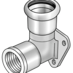 KE KELIT 53750D04 KE KELIT NP480 STEELFIX Edelstahl Press-Wandscheibe 90 Grad mit IG 22x3/4 Zoll NP480 Verpackungseinheit:1ST