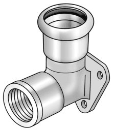 292d6e7b-b4cb-4855-b967-e814e286d0c4 KE KELIT 53750D04 KE KELIT NP480 STEELFIX Edelstahl Press-Wandscheibe 90 Grad mit IG 22x3/4 Zoll NP480 Verpackungseinheit:1ST – Bild 1
