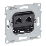 LEGRAND 765062 SEANO Einsatz Datendose 2 x RJ45, Kat. 6 A, STP, geschirmt  Verpackungseinheit:1ST