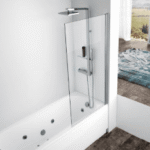 ALVA AQDUVA3C ALVA Varia Wannenwand 1-teilig 150x80cm, Glas ESG Clean, Silber  Verpackungseinheit:1ST