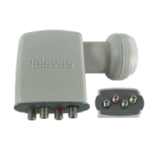 TELEVES 747102 Quattro LNB, Feed 40mm zum Anschluß von Multischaltern SP44EN Verpackungseinheit:1ST