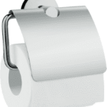 HANSGROHE 41723000 hansgrohe Logis Universal Toilettenpapierhalter mit Deckel, Chrom 41723XXX Verpackungseinheit:1ST