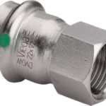 VIEGA 436 636 Viega Sanpress Inox-Übergangsstück mit SC-Contur Stahl nichtrostend, Modell 2312 VdS-Zulassung d: 22 Rp: 1 2312 Verpackungseinheit:1ST