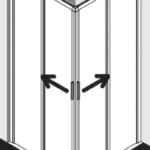 ALVA AQDUJUEH80BL ALVA Juna Eckeinstiegshälfte li. bodenfrei,78,5-81/200cm,Sil.HGL,ESG Cl  Verpackungseinheit:1ST