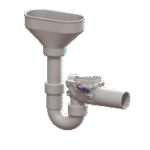 KESSEL 73053 KESSEL Rückstauverschluss Staufix, Abwasser fäkalienfrei, Nennweite (DN) 50, Einbau als Einlauftrichter, 2 mechanische Rückstauklappen  Verpackungseinheit:1ST