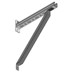 MEFA 0815102 Strebe 45 L= 616 mm für Konsole 45  Verpackungseinheit:1ST