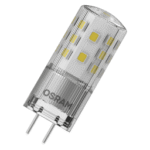 LEDVANCE 4058075607255 LED PIN 12 V DIM 3.8W 827 Clear GY6.35 LED PIN 40 320° DIM 3.8W 827 CLEAR GY6.3 Verpackungseinheit:1ST
