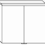 ALVA AQBMVISPS4 ALVA Viva Spiegelschrank, Korpus verspiegelt, 90x62x17cm, LED-Aufsatzleu.  Verpackungseinheit:1ST