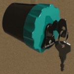 ALVA AC0019220000001 ALVA Haubengriff, abschließbar mit Schlüsselpaar, DN15, Griff schwarz/grün 0019220000001  Verpackungseinheit:1ST