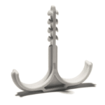 SCHNABL 30240 Doppelsteckschelle für Rohr Ø 20-25mm mit angespritztem Dübel DSS 20-25 H0 HELLGRAU Verpackungseinheit:200ST