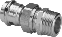 VIEGA 559 298 Viega Prestabo-Übergangsverschraubung mit SC-Contur Stahl unlegiert, verzinkt, flachdichtend, Modell 1165 VdS-Zulassung d: 54 R: 2 1165 Verpackungseinheit:1ST