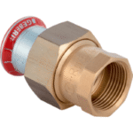 GEBERIT 25302 GE Mapress C-Stahl Durchgangsverschr. d18mm x Rp1/2 verzinkt  Verpackungseinheit:1ST