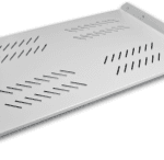 ALVA 19Z-FB-400-STD 19 Zoll Fachboden Standard 1HE, 400 mm Tiefe, grau, Frontbefestigung  Verpackungseinheit:1ST