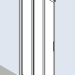 ALVA AQDUJUST3100L ALVA Juna Schiebetür 3-tl. Festf. links, 100/200cm, Silber HGL, ESG Clean  Verpackungseinheit:1ST