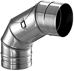 SCHIEDEL 106455 Schiedel Prima Plus Verstellbogen 0-90° mit RV, Durchmesser 130mm  Verpackungseinheit:1ST