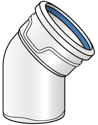 368b6153-3b32-4b34-b32c-3f42589f02f3 KE KELIT 14645JJ0 KE KELIT ASP345 PHONEX AS-PLUS Bogen 45 Grad 75 ASP345 Verpackungseinheit:1ST – Bild 1