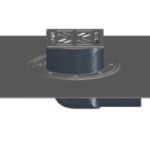 HUTTERER & LECHNER HL5100TH HL5100TH - Balkon- und Terrassenablauf DN75 waagrecht mit Bitumenmanschette und frostsicherer Geruchsklappe, 145x145mm / 138x138mm 5100TH Verpackungseinheit:1ST