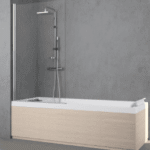 ALVA AQDUVA5C ALVA Varia Wannenwand 1-teilig 150x80cm, Glas ESG Clean, Silber  Verpackungseinheit:1ST